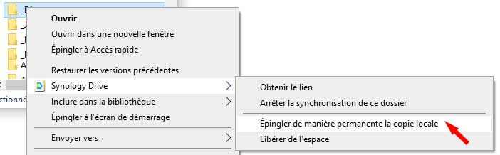 synchronisation demande synology